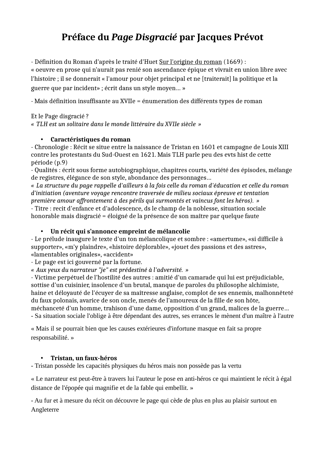Prévisualisation du document Résumé de la préface du Page disgracié par Jacques Prévot