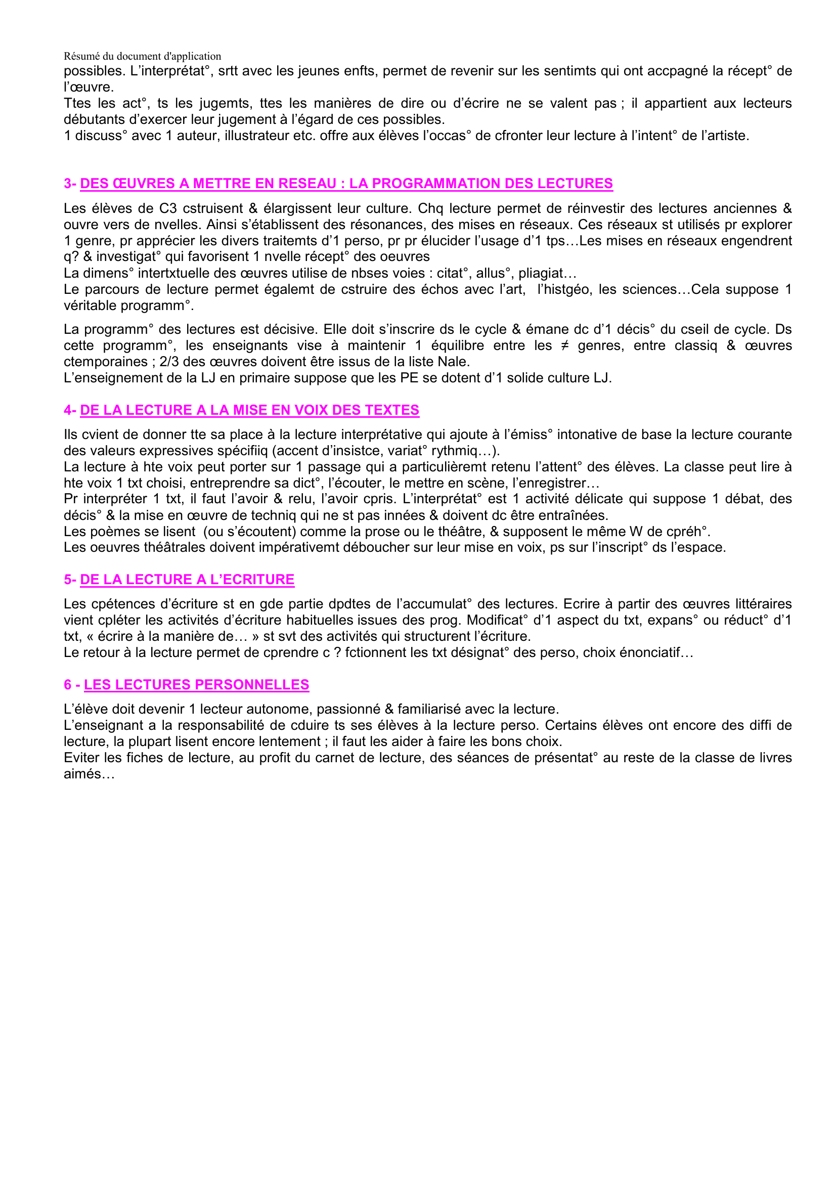 Prévisualisation du document Résumé du document d'application

DOC APPLICATION LITTERATURE AU CYCLE 3
Résumé
Fiche construite par Sylvain
Sylvain.