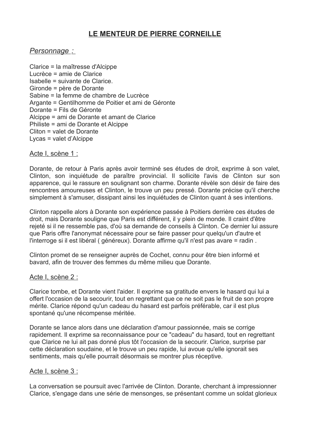 Prévisualisation du document résumer du menteur de corneille
