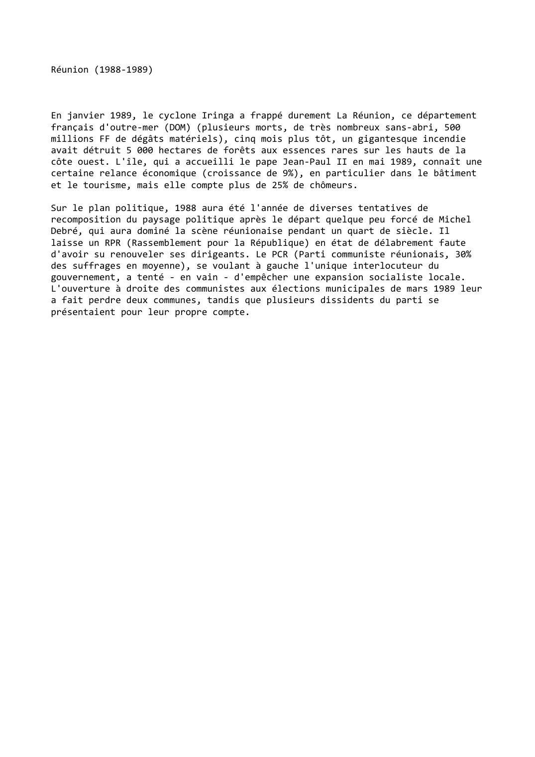 Prévisualisation du document Réunion (1988-1989)
