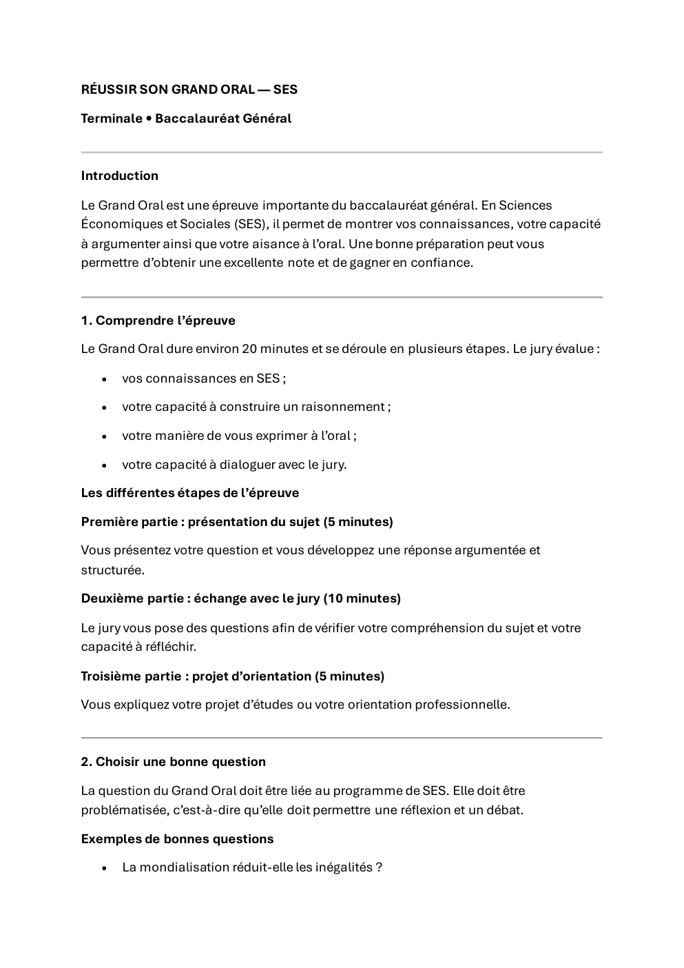 Prévisualisation du document RÉUSSIR SON GRAND ORAL SES