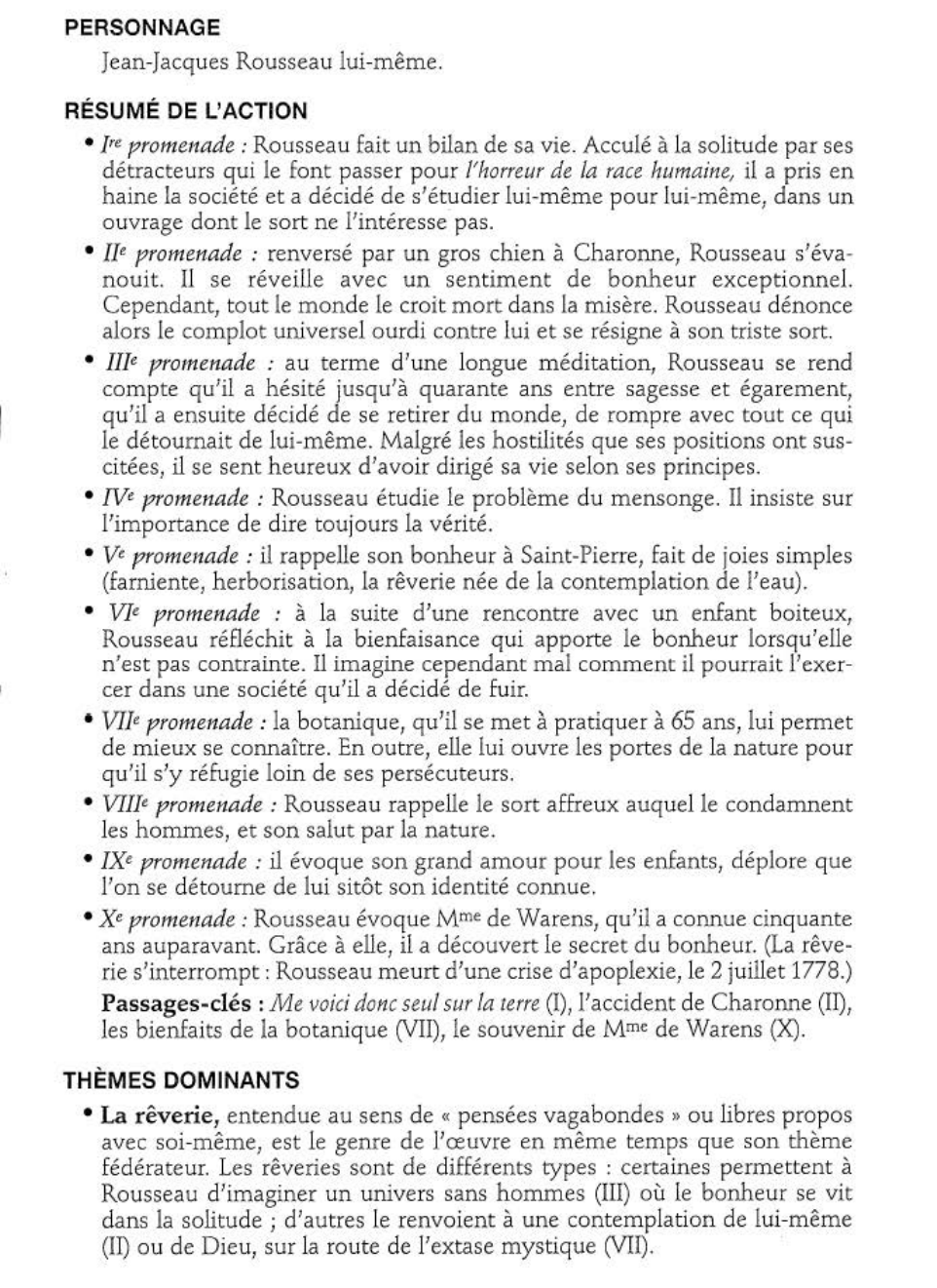 Prévisualisation du document Rêveries du promeneur solitaire de Jean-Jacques Rousseau (résumé de l'oeuvre & analyse détaillée)