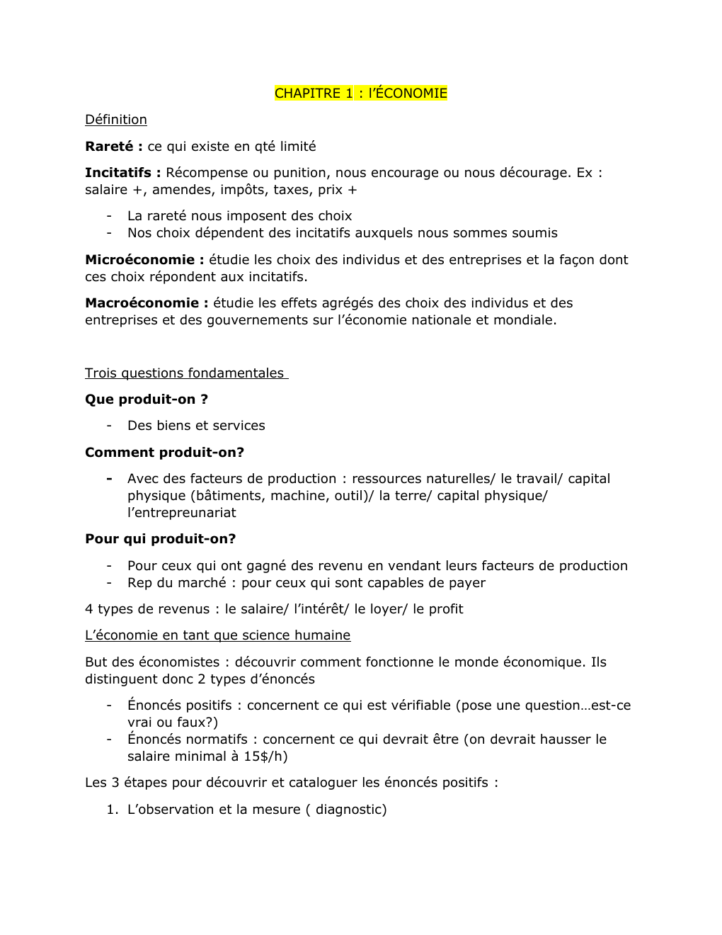 Prévisualisation du document Révision économie