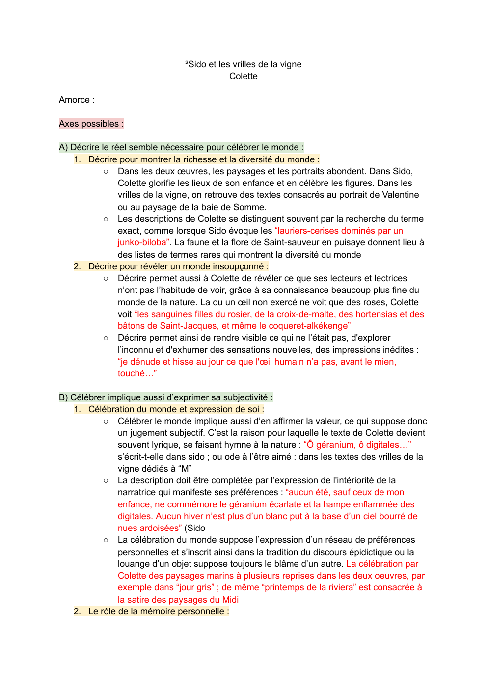Prévisualisation du document Révision Sido et les Vrilles de la vigne