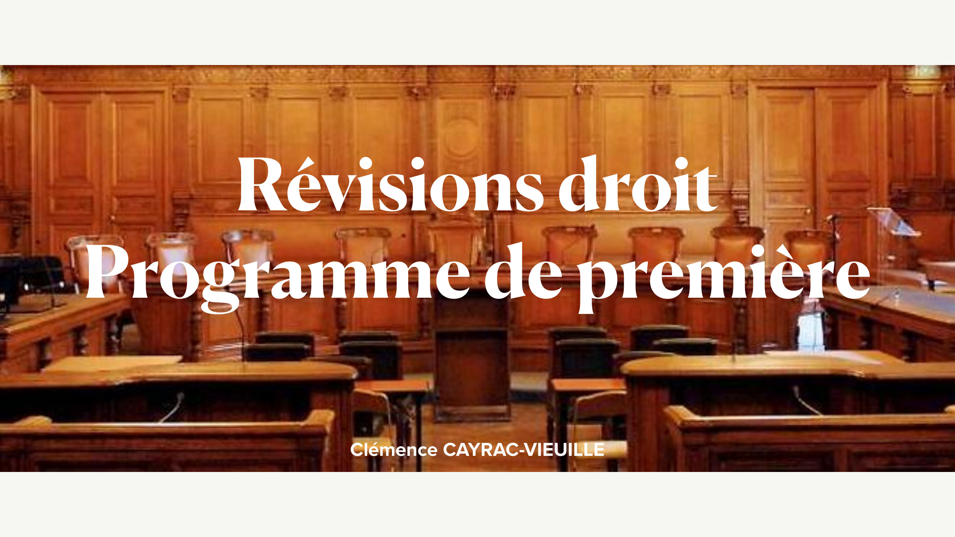 Prévisualisation du document Révisions droit Programme de première