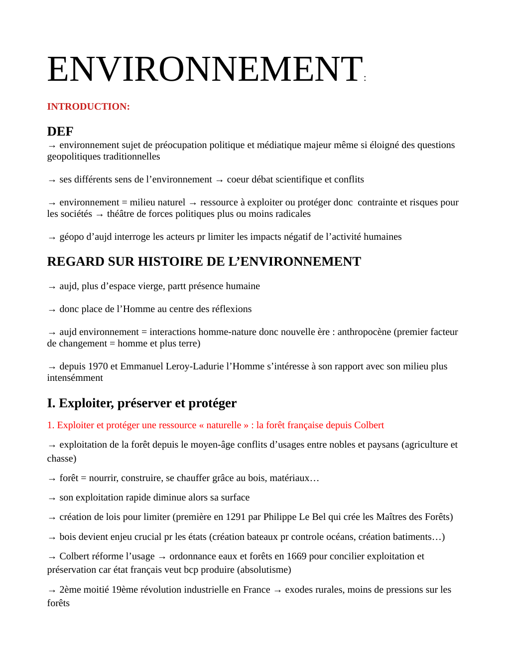 Prévisualisation du document Révisions HGGSP Terminale Thème 5 L'environnement