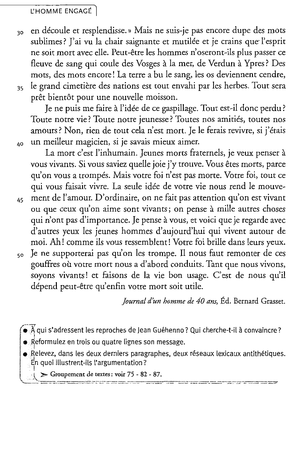 Prévisualisation du document Révolte contre la guerre  Jean GUÉHENNO