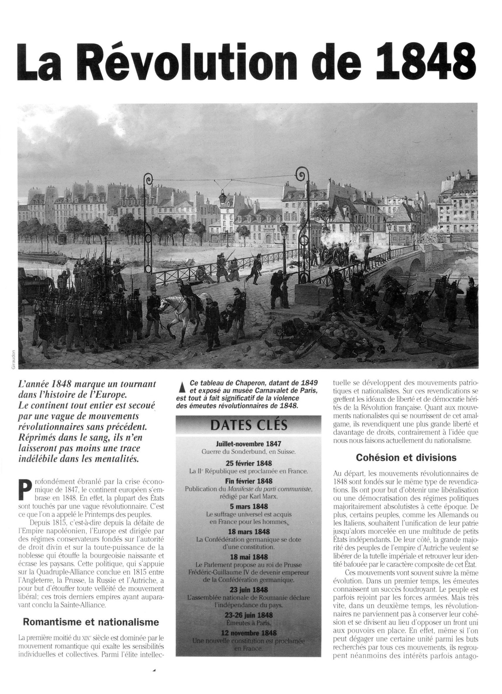 Prévisualisation du document REVOLUTION DE 1848 (22, 23, 24 février)