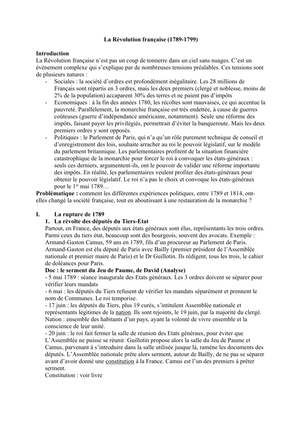 Prévisualisation du document Révolution française
