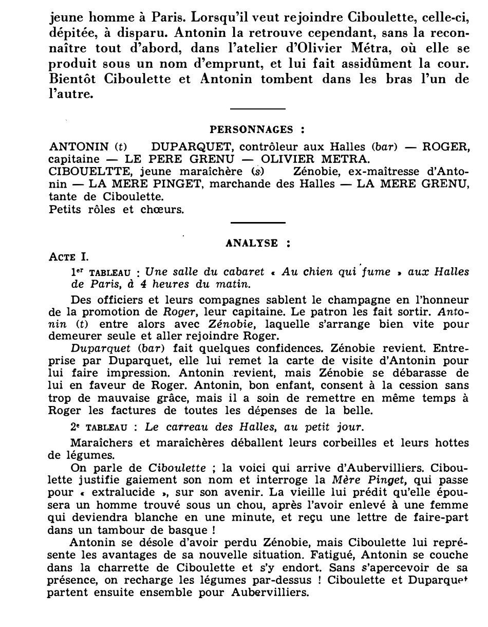 Prévisualisation du document Reynaldo HAHN: CIBOULETTE (résumé et analyse de l’œuvre – Répertoire lyrique)