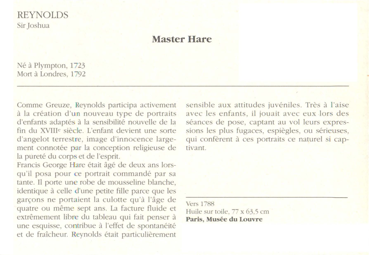 Prévisualisation du document REYNOLDS Sir]oshua : Master Hare