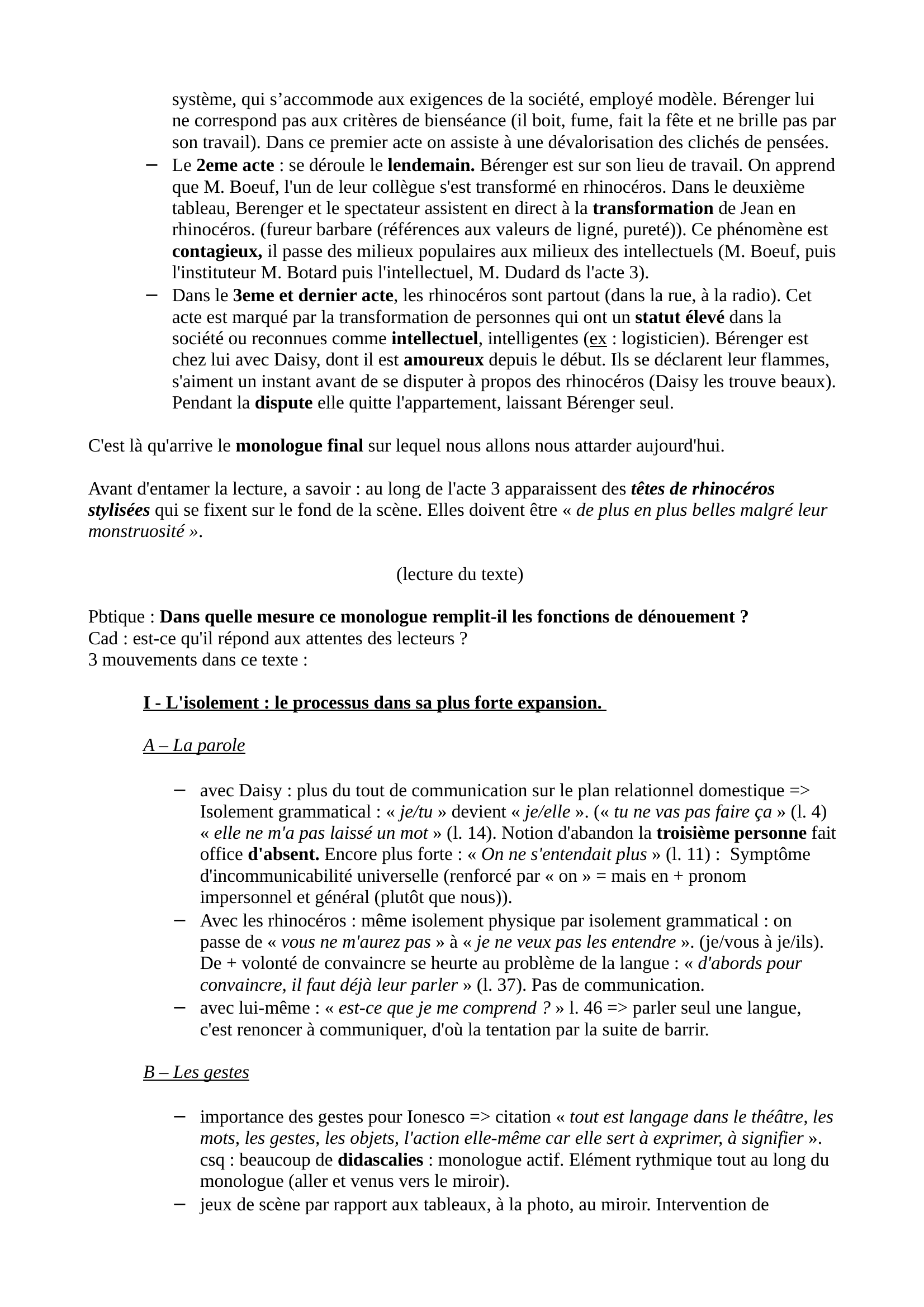 Prévisualisation du document Rhinocéros de Ionesco