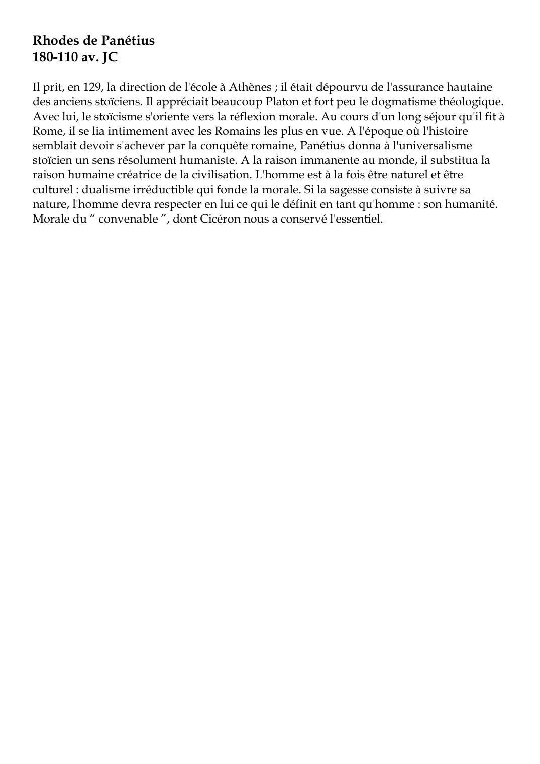 Prévisualisation du document Rhodes de Panétius180-110 av.
