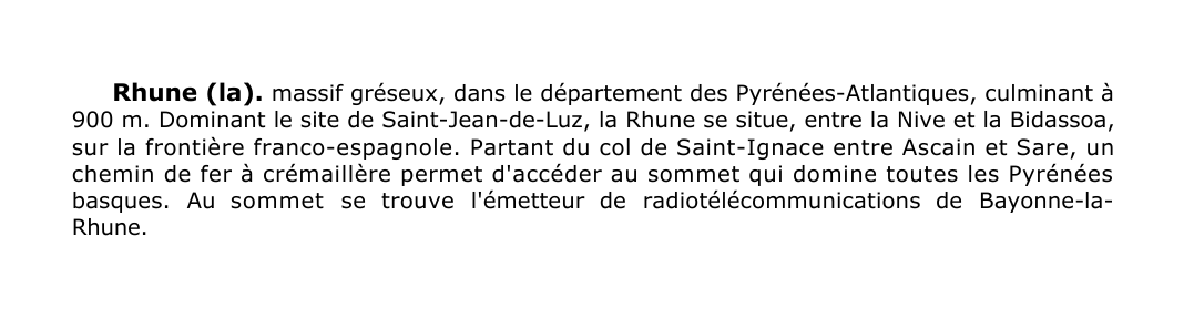 Prévisualisation du document Rhune (la).