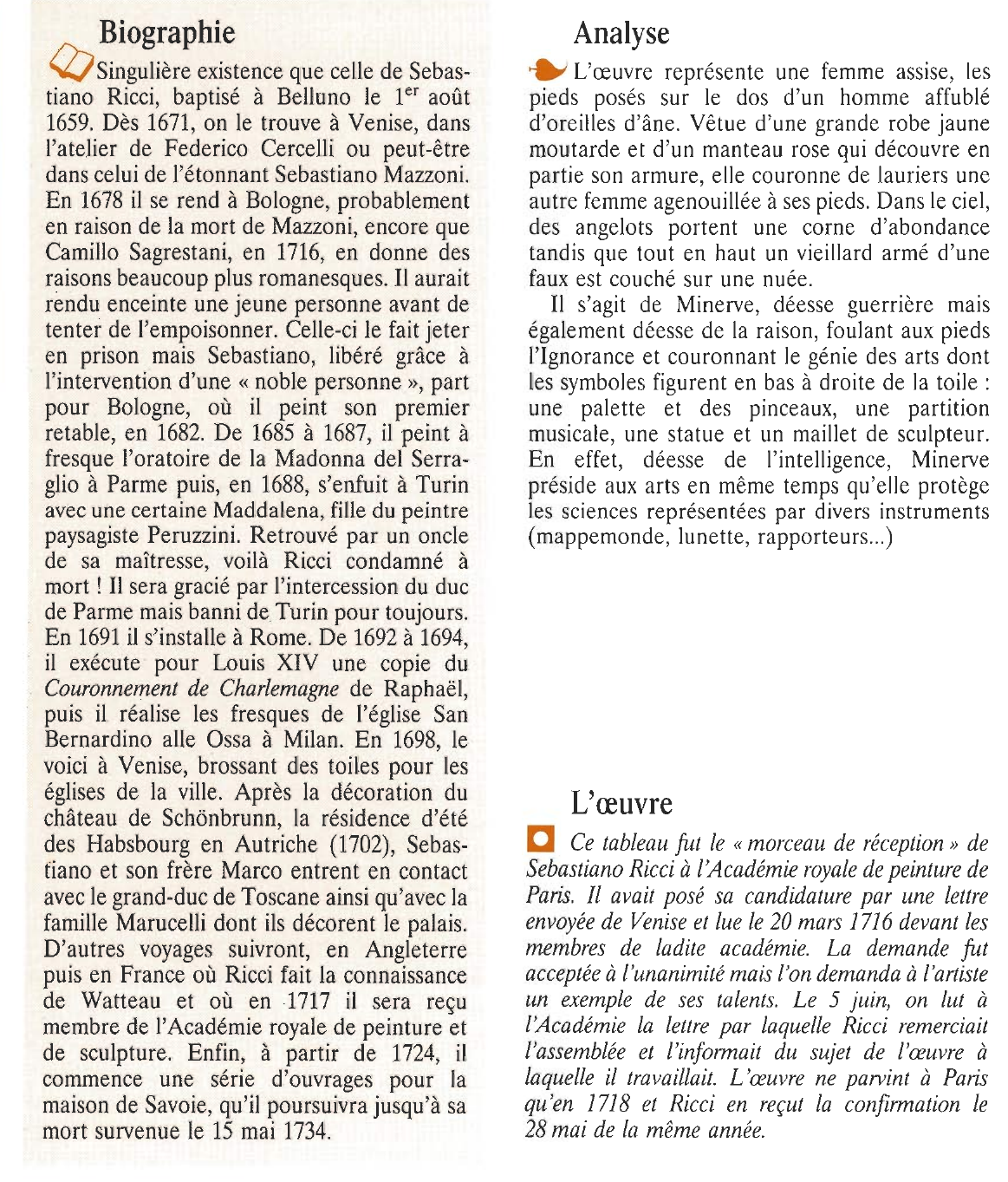 Prévisualisation du document RICCI Sebastiano : LE TRIOMPHE DE LA SAGESSE SUR L'IGNORANCE