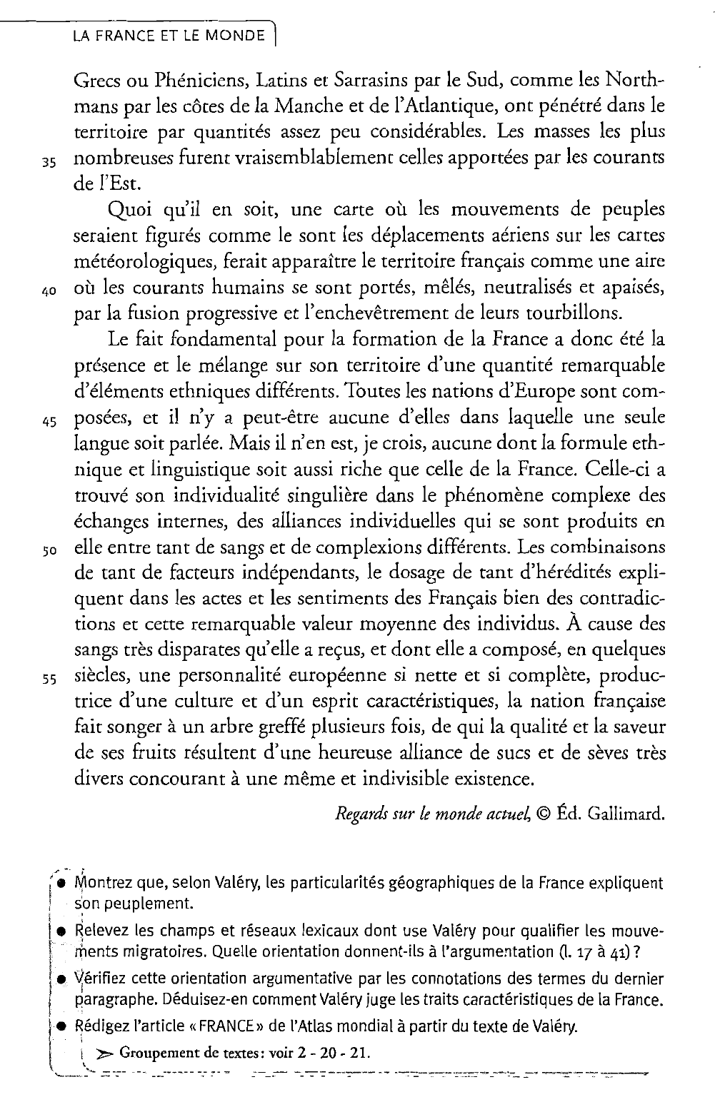 Prévisualisation du document Richesse et différences  Paul VALÉRY