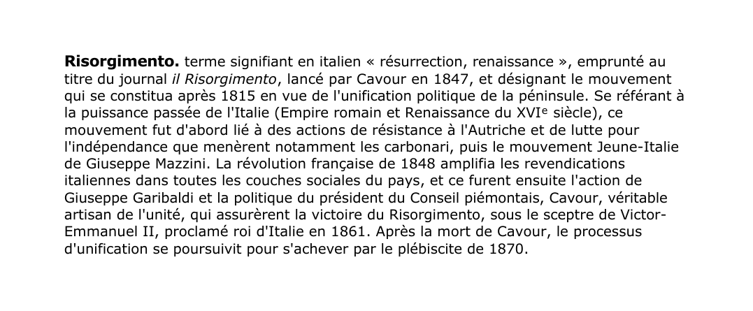 Prévisualisation du document Risorgimento.
