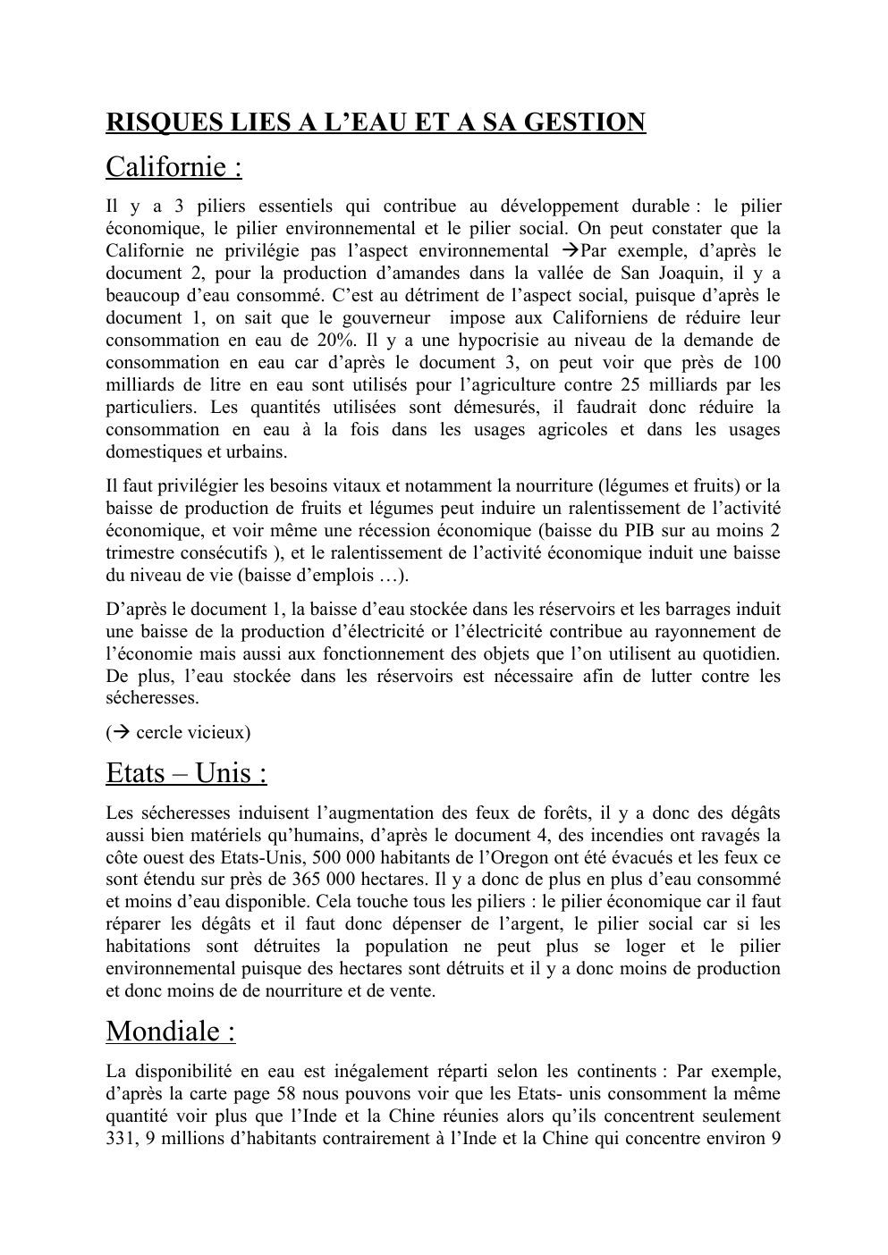 Prévisualisation du document Risques liés à l'eau et à sa gestion