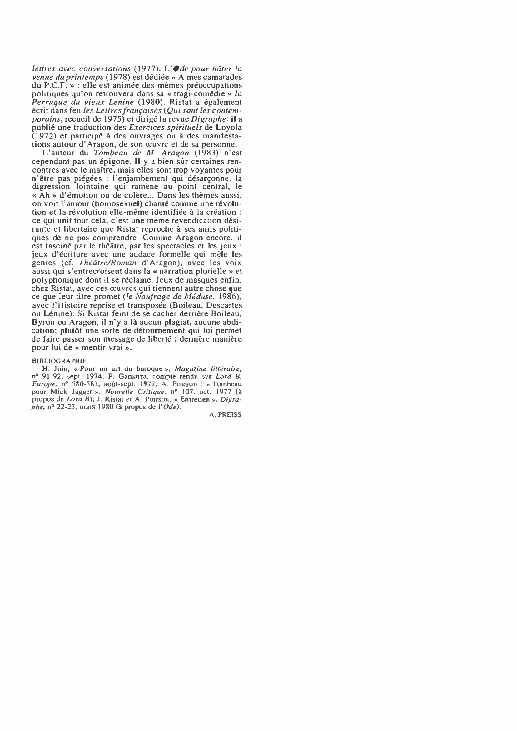 Prévisualisation du document RISTAT Jean  : sa vie et son oeuvre