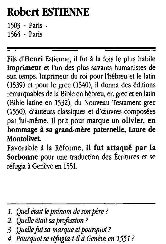 Prévisualisation du document Robert Estienne