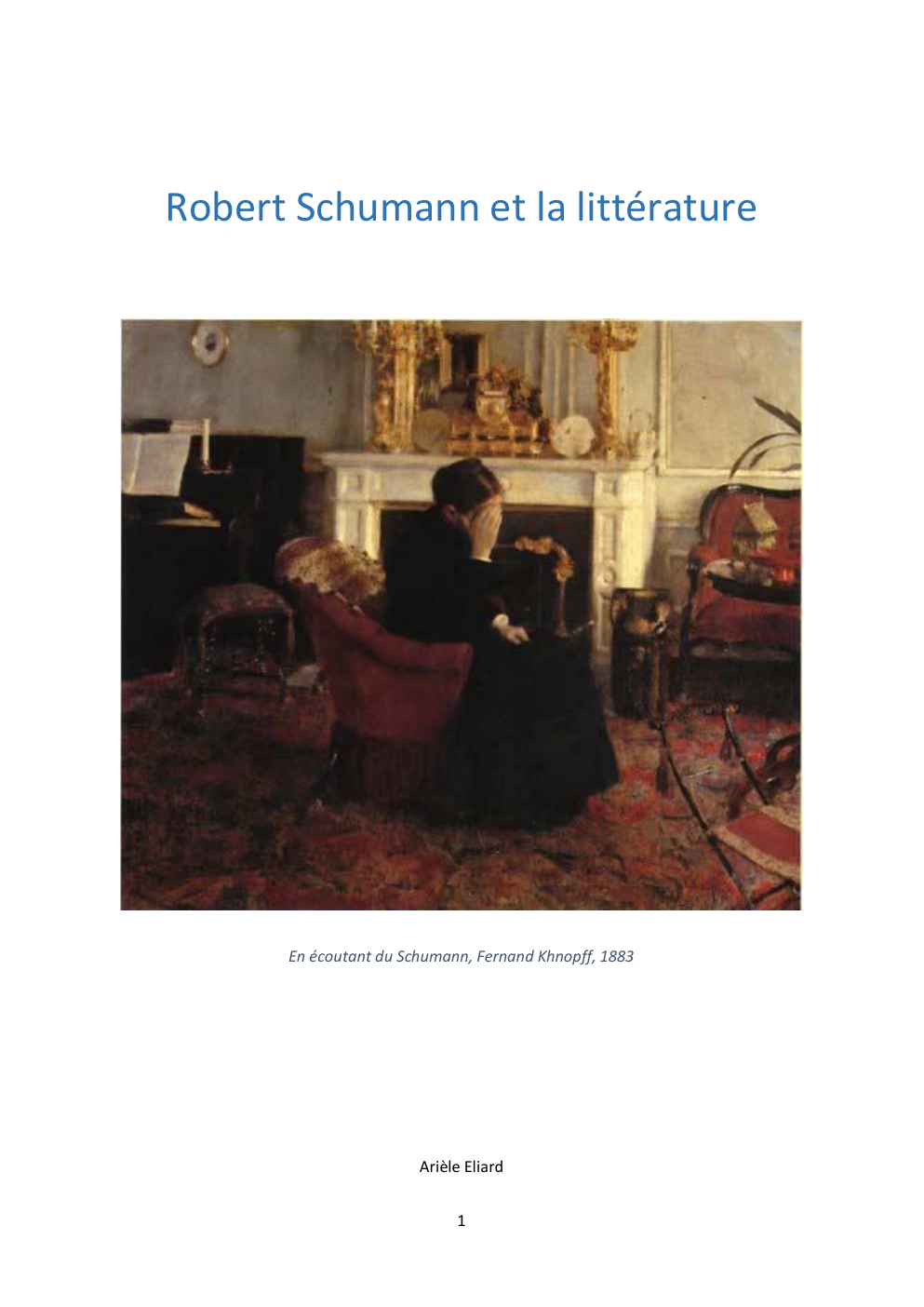 Prévisualisation du document Robert Schumann et la littérature