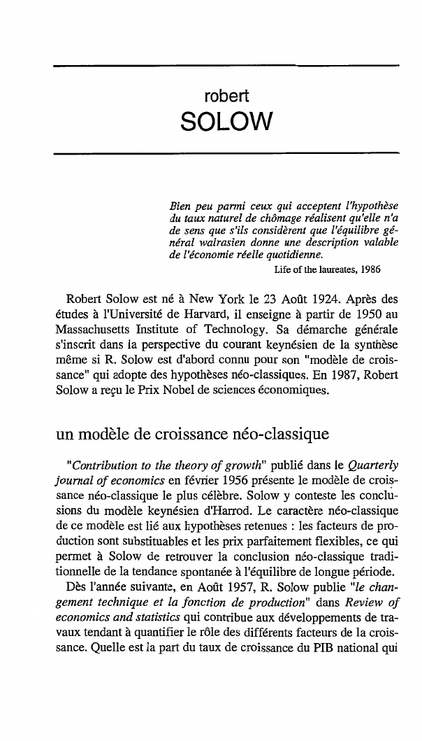 Prévisualisation du document robert
SOLOW