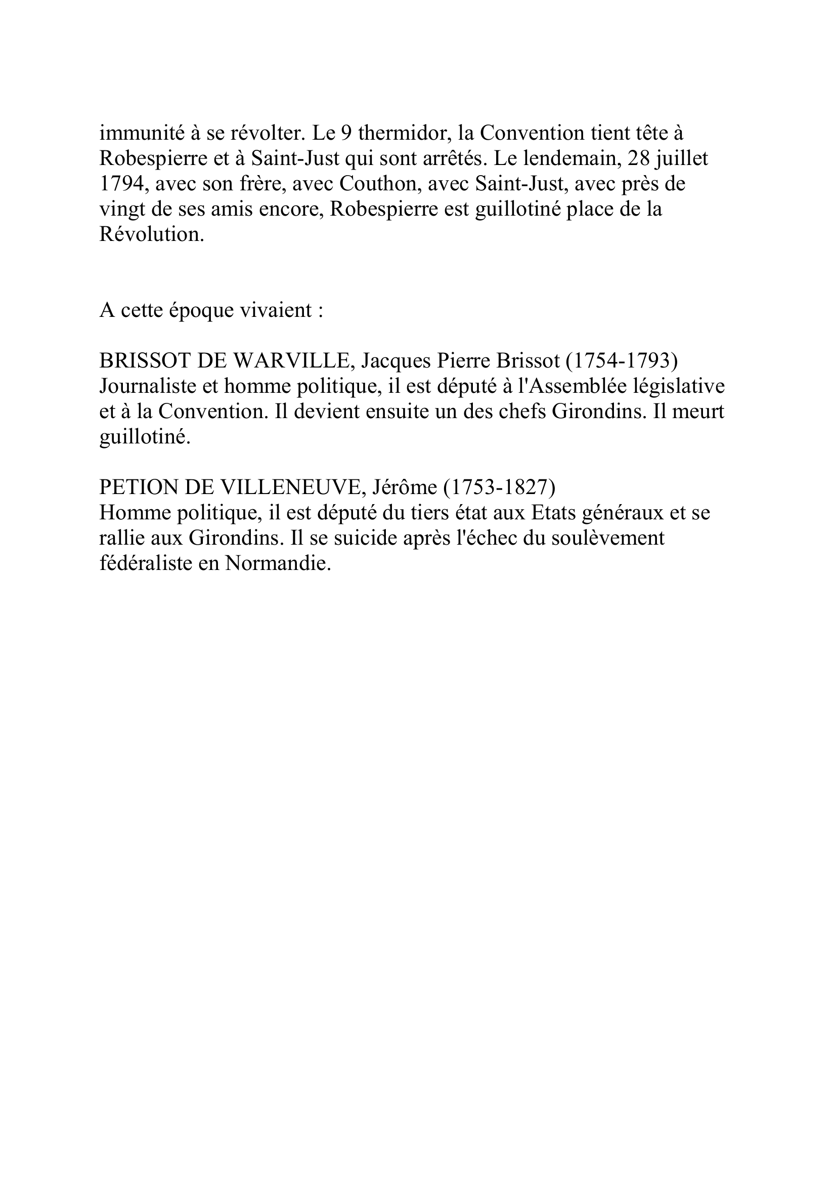 Prévisualisation du document ROBESPIERRE
Maximilien Marie Isidore de
(1758-28 juillet 1794)
Homme politique
C'est chez les oratoriens à Arras que ce jeune homme issu de la petite noblesse provinciale commence ses études.