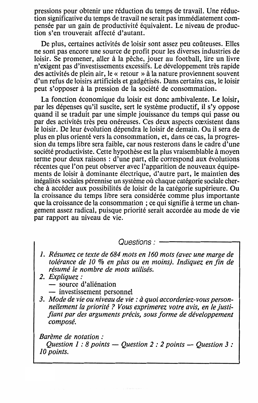Prévisualisation du document Roger SUE, Le loisir