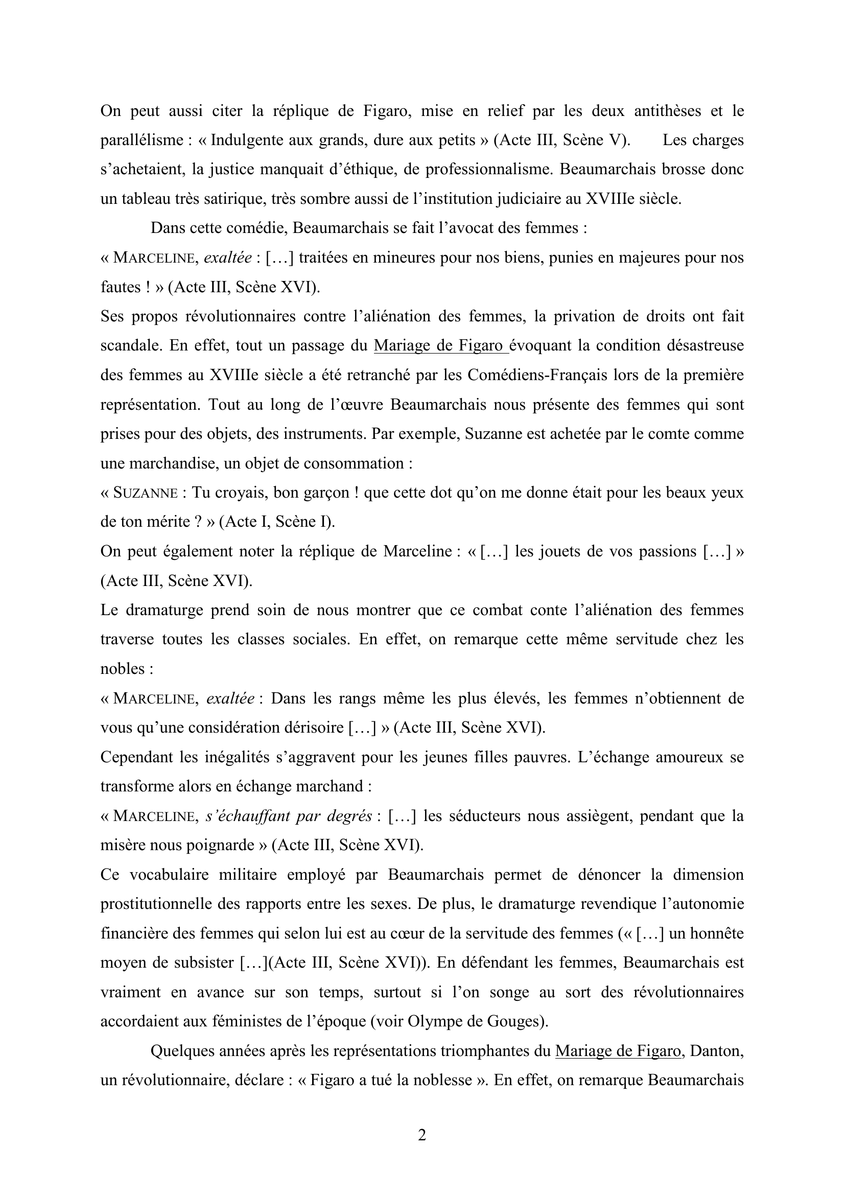 Prévisualisation du document « Roland Barthes a pu dire de Voltaire qu'll avait donné au combat de la raison « l'allure d'une fête ». Dans quelle mesure peut-on appliquer cette formule au théâtre de Beaumarchais ? »