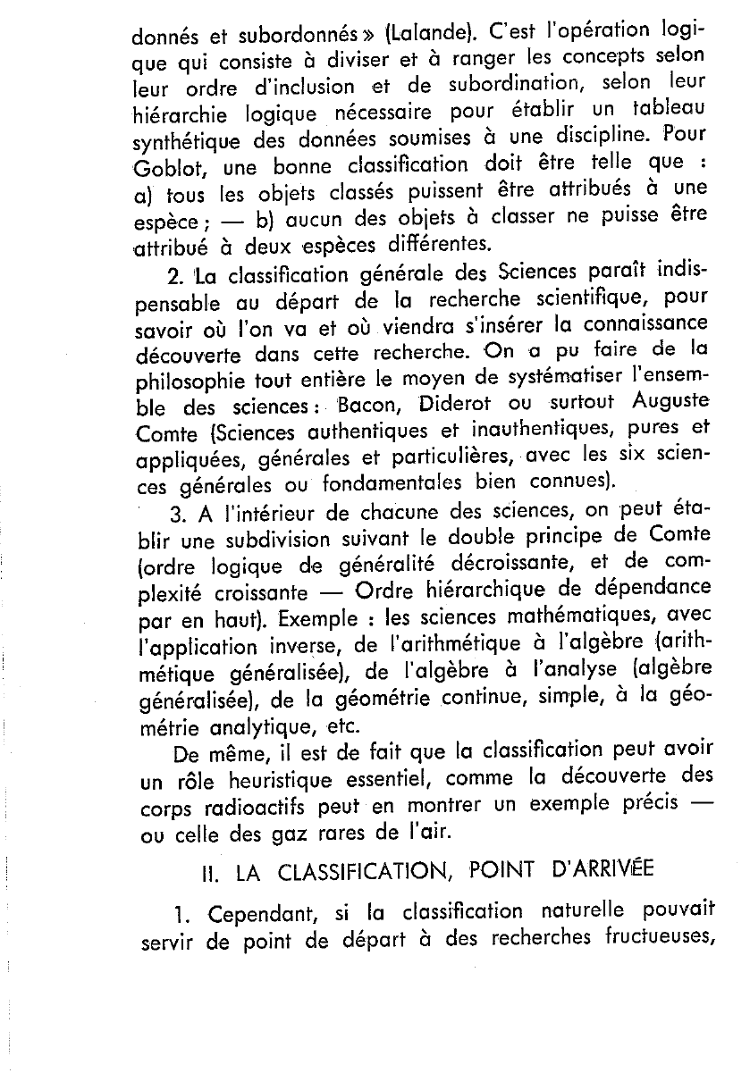 Prévisualisation du document Rôle de la classification avant et après la recherche scientifique