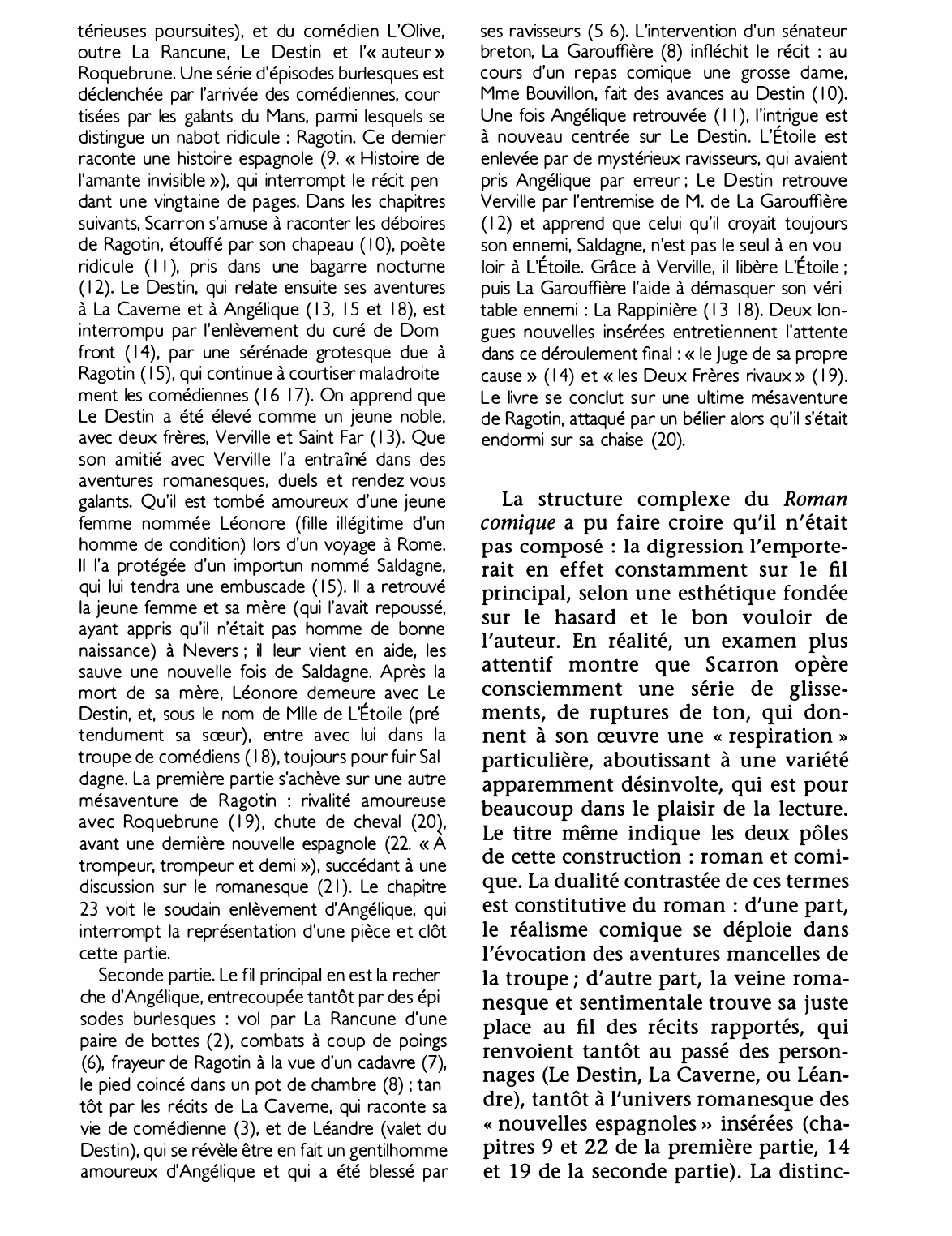 Prévisualisation du document ROMAN COMIQUE (le). Roman de Paul Scarron (résumé & analyse)