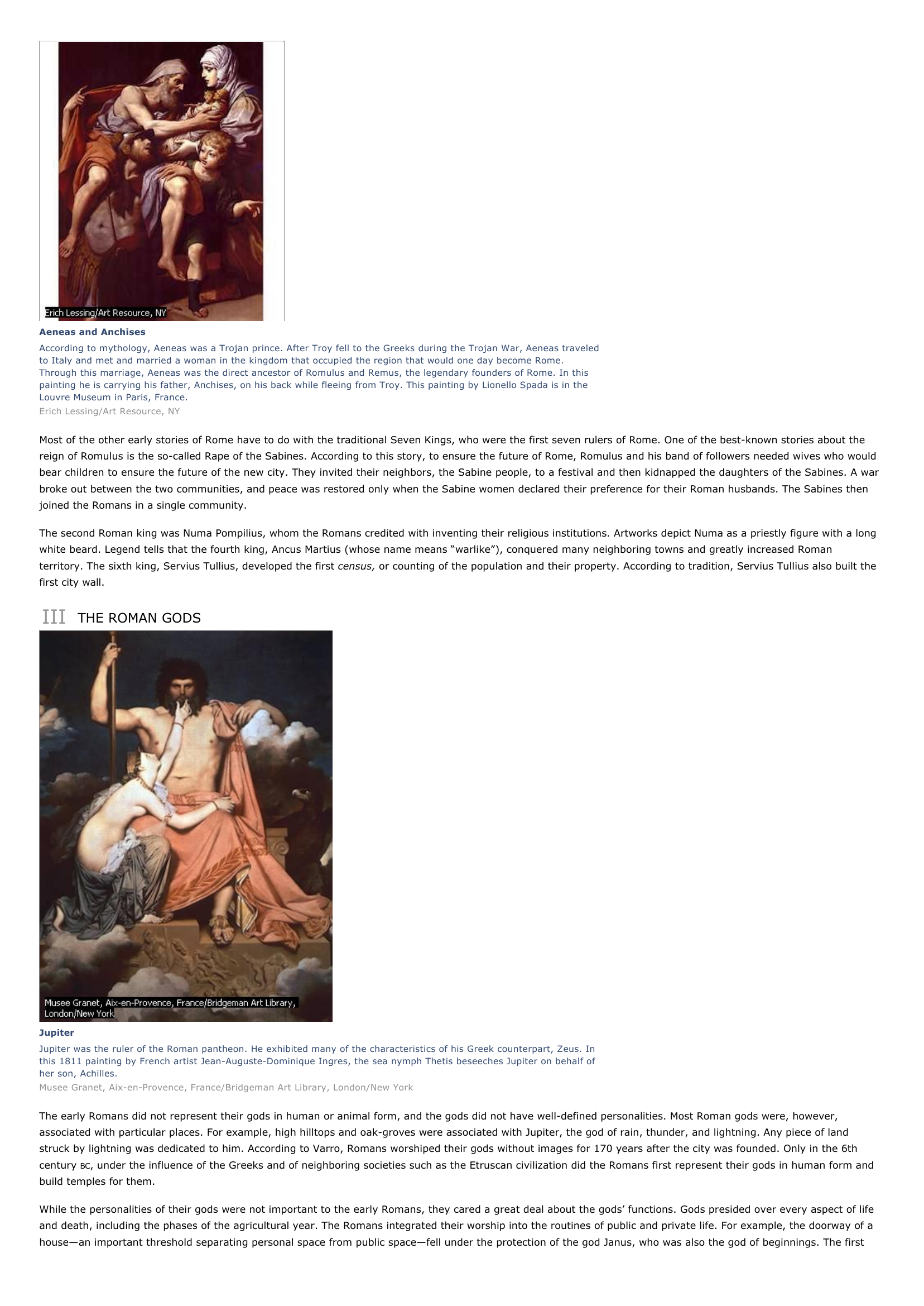 Prévisualisation du document Roman Mythology
I

INTRODUCTION

Roman Mythology, the religious beliefs and practices of the people of ancient Rome.