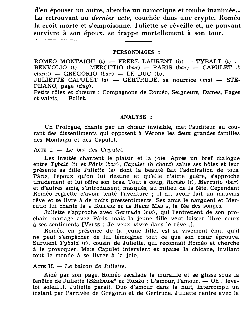 Prévisualisation du document ROMÉO ET JULIETTE de Gounod (résumé et analyse de l’œuvre – Répertoire lyrique)