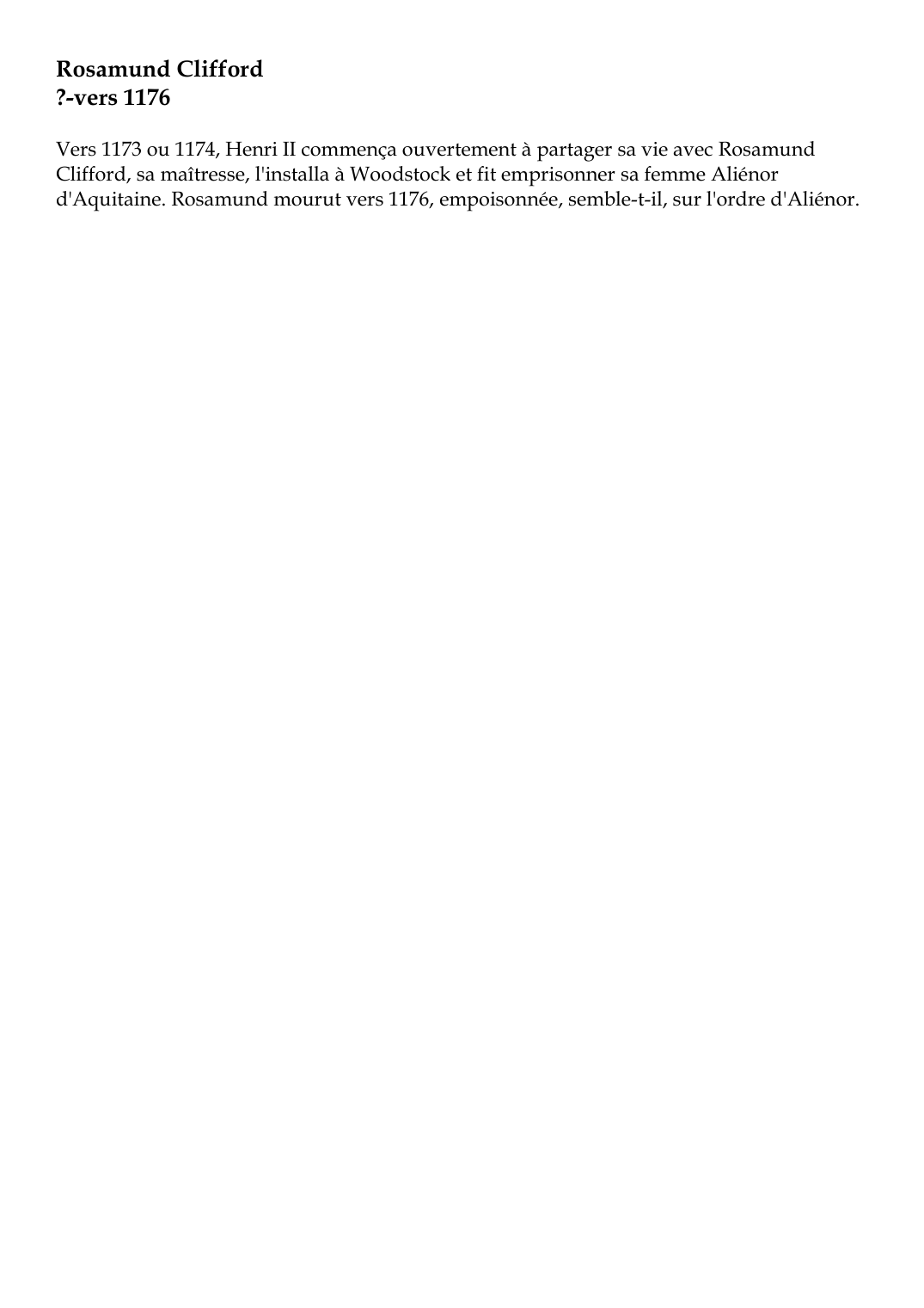 Prévisualisation du document Rosamund Clifford?