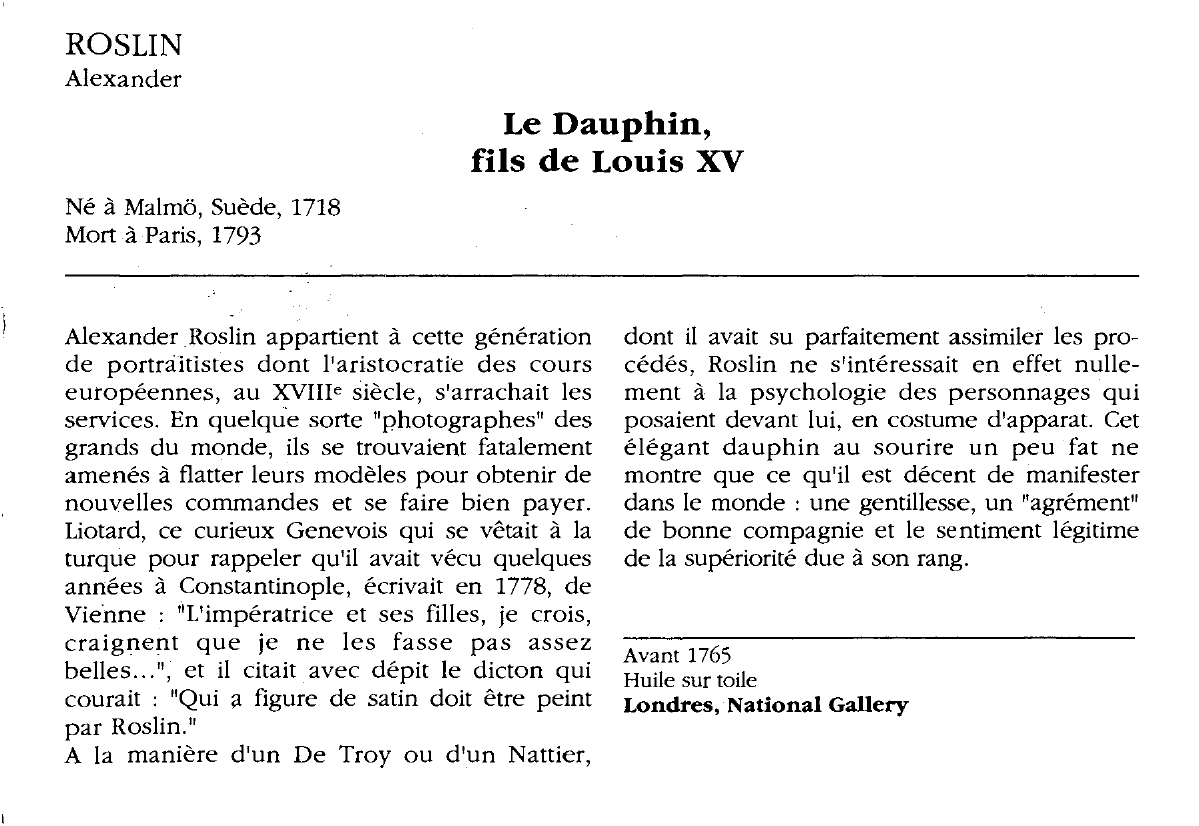 Prévisualisation du document ROSLIN Alexander : Le Dauphin, fils de Louis XV