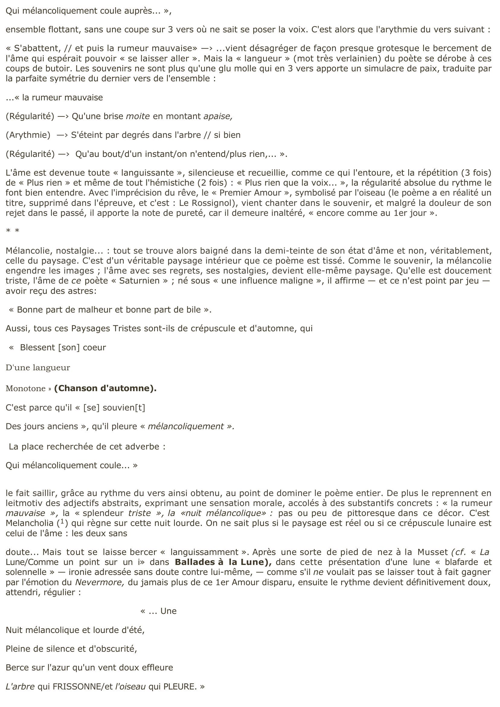 Prévisualisation du document " Rossignol" de Verlaine, Poèmes Saturniens