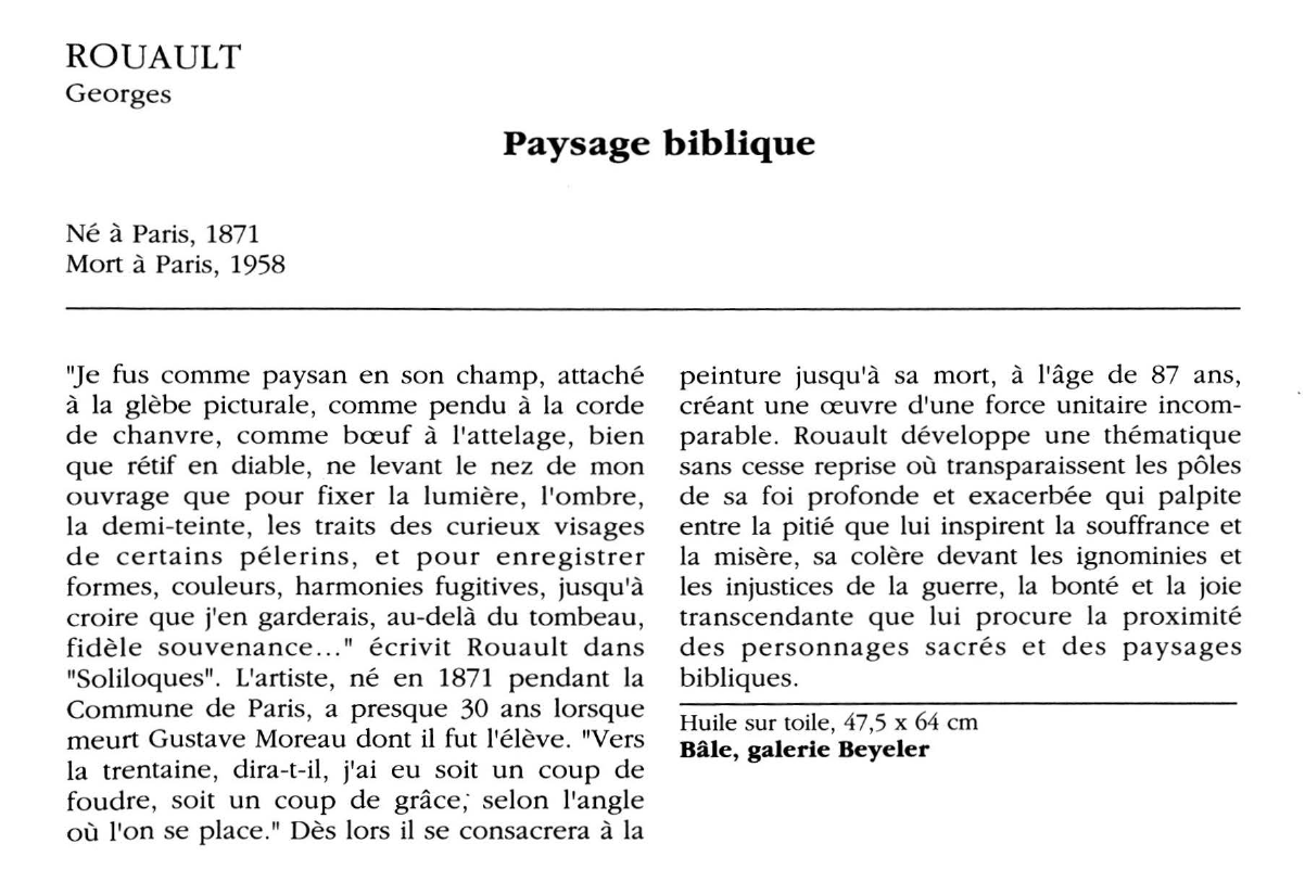 Prévisualisation du document ROUAULT Georges : Paysage biblique