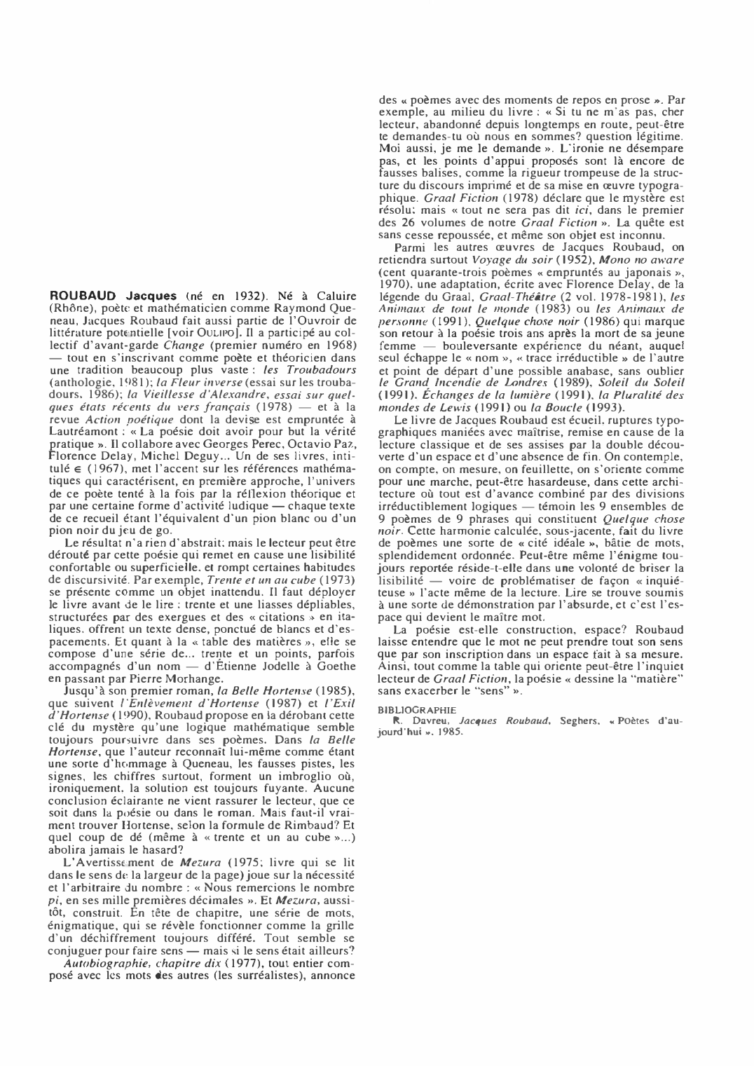 Prévisualisation du document ROUBAUD Jacques