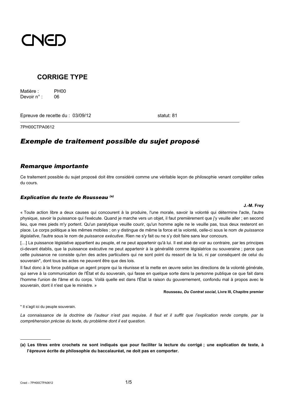 Prévisualisation du document Rousseau