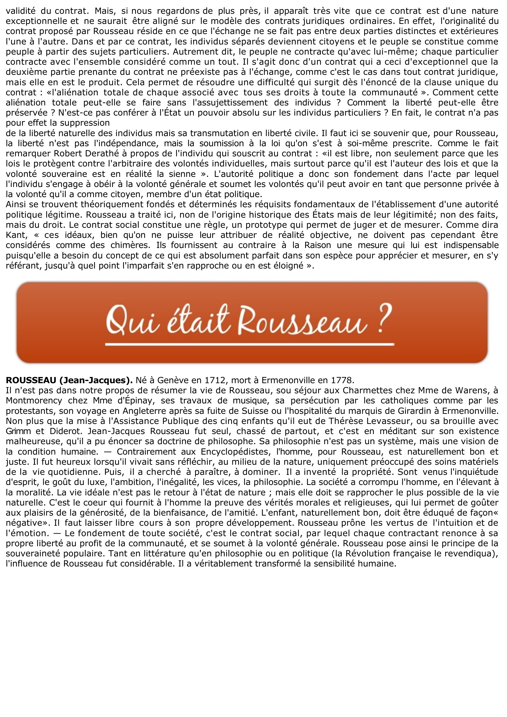 Prévisualisation du document ROUSSEAU: Association et contrat social