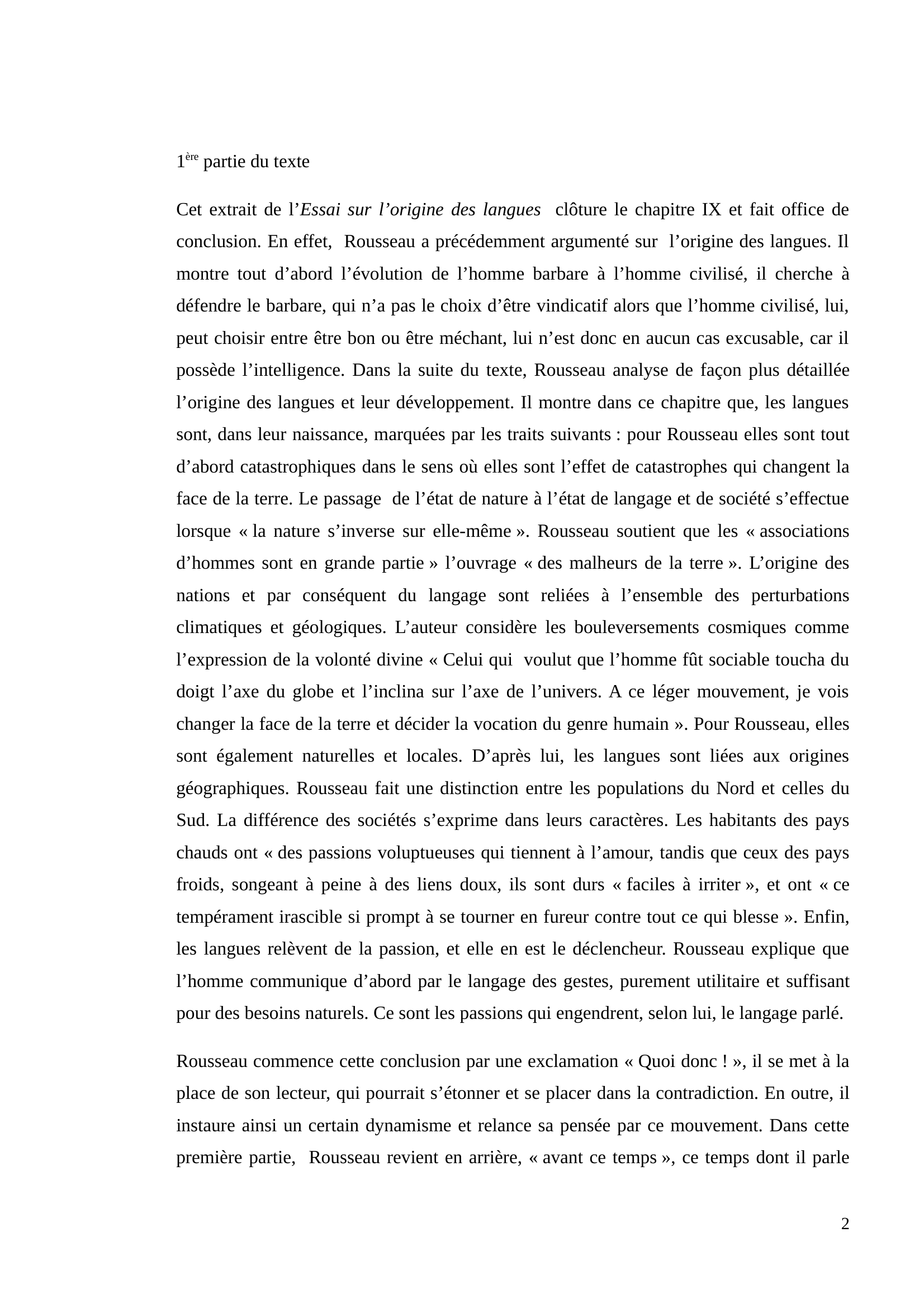 Prévisualisation du document Rousseau, essai sur l'origine des langues