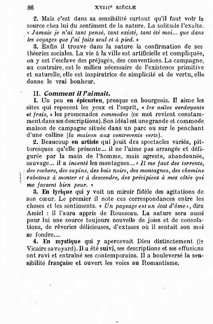 Prévisualisation du document « Rousseau est le premier qui ait forcé tout le beau monde à sortir des salons et à quitter la grande allée du parc pour la vraie promenade aux champs. « (Sainte-Beuve.)