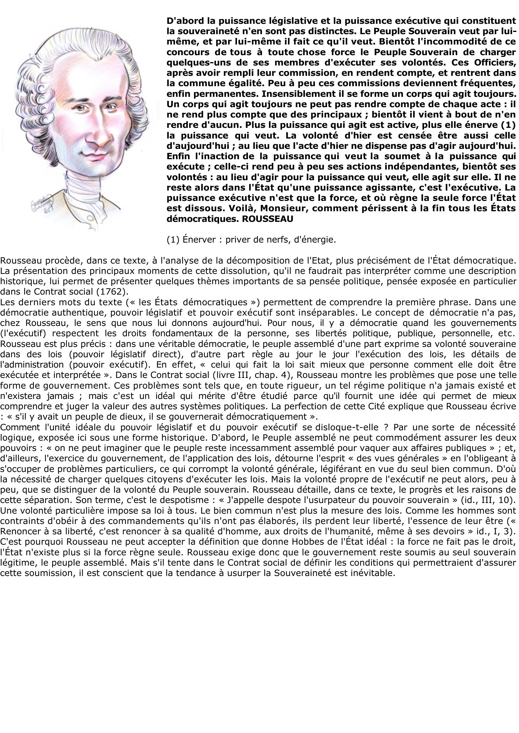 Prévisualisation du document Rousseau et la puissance souveraine