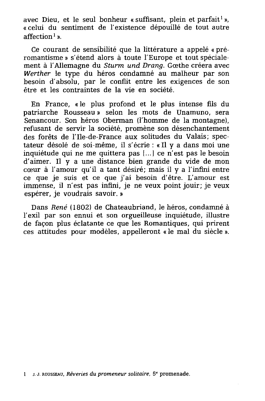 Prévisualisation du document Rousseau et le préromantisme