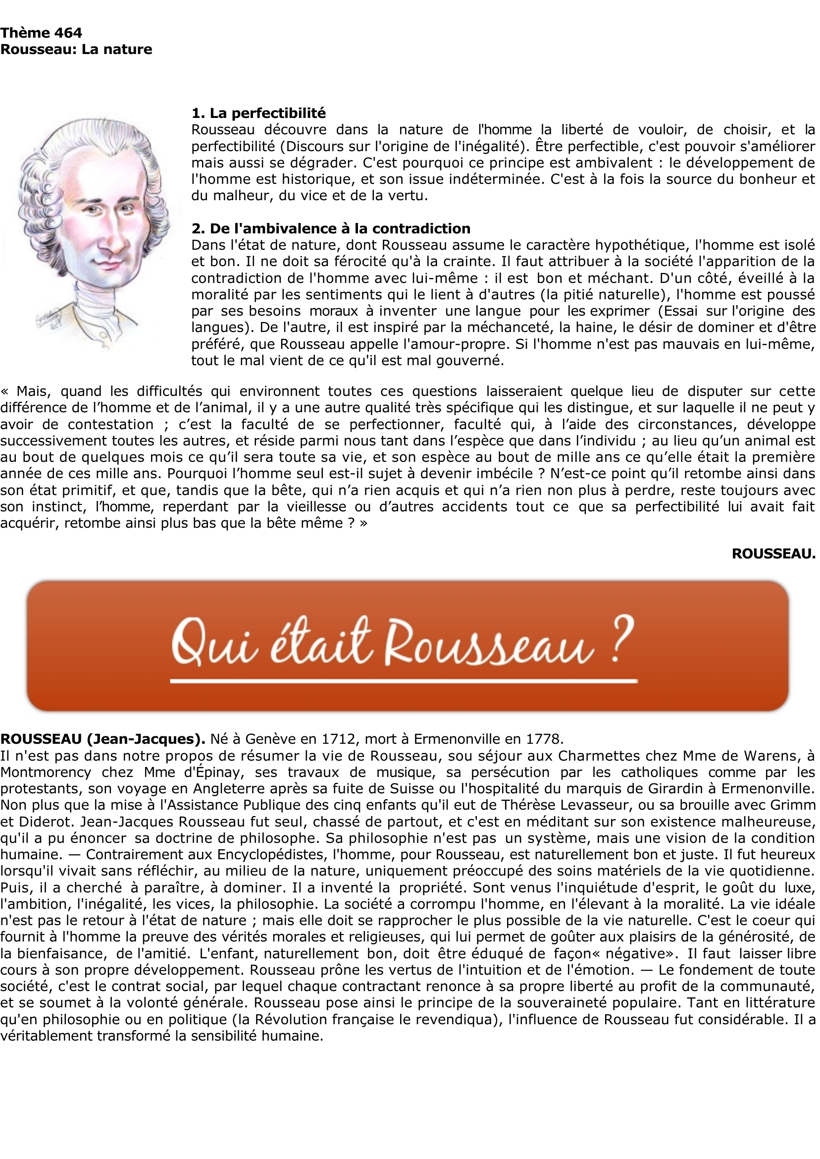 Prévisualisation du document Rousseau: La nature