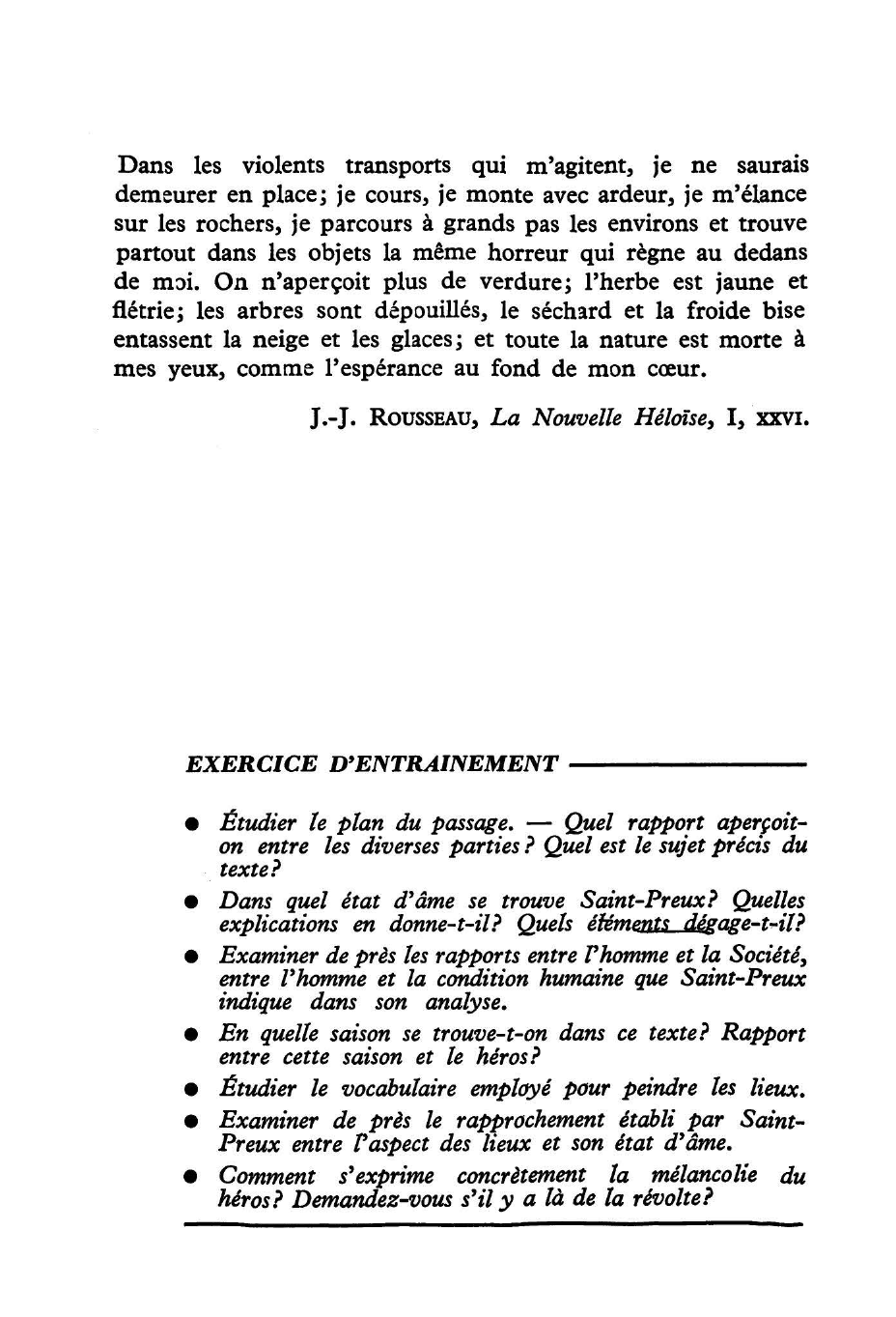Prévisualisation du document ROUSSEAU : Saint-Preux à Julie - J.-J. Rousseau, La Nouvelle Héloïse, I, XXVI.