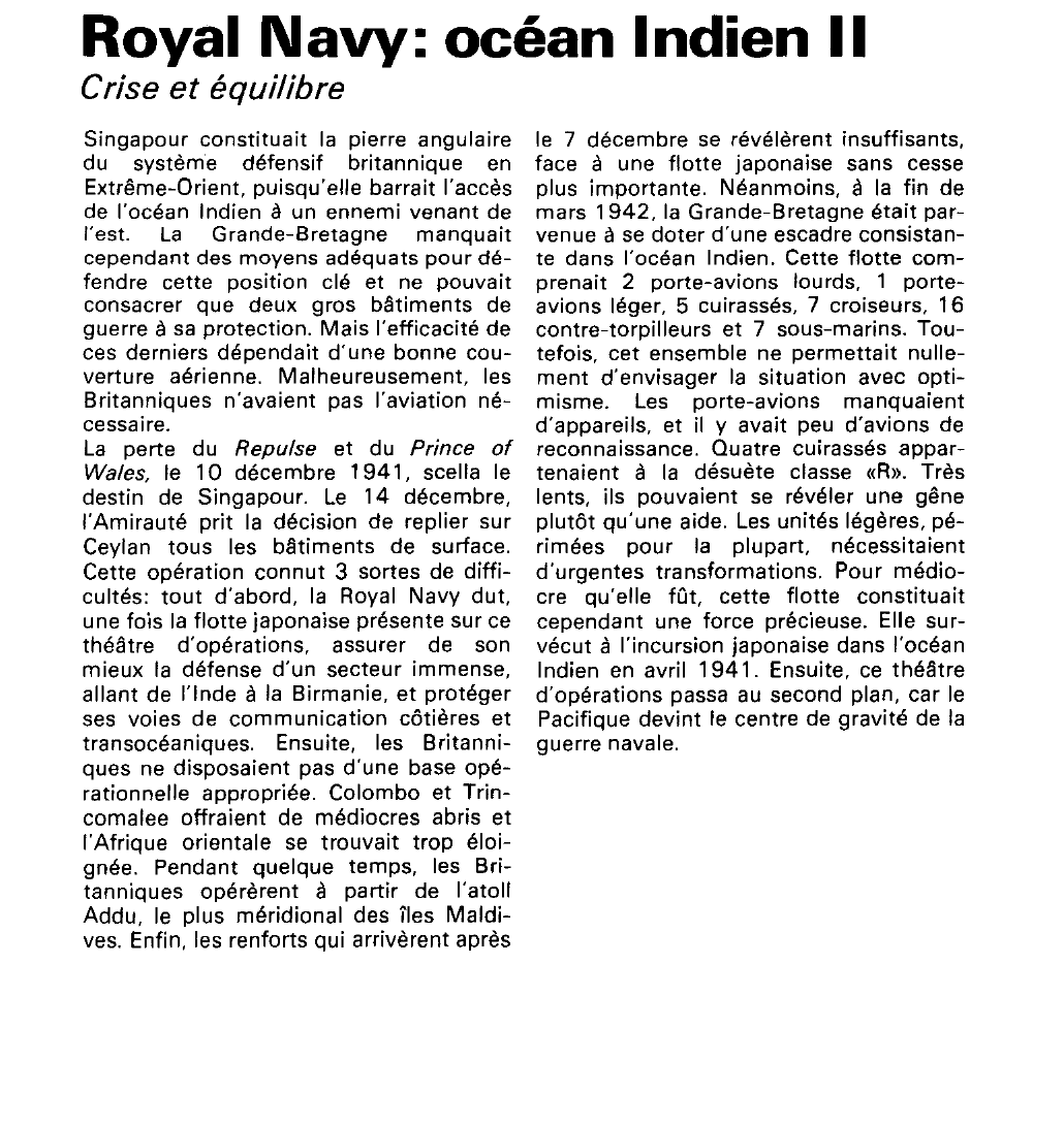 Prévisualisation du document Royal Navy: océan Indien (seconde guerre mondiale).