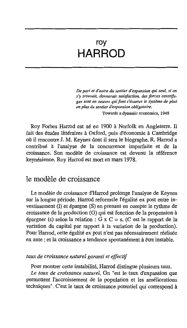 Prévisualisation du document roy
HARROD