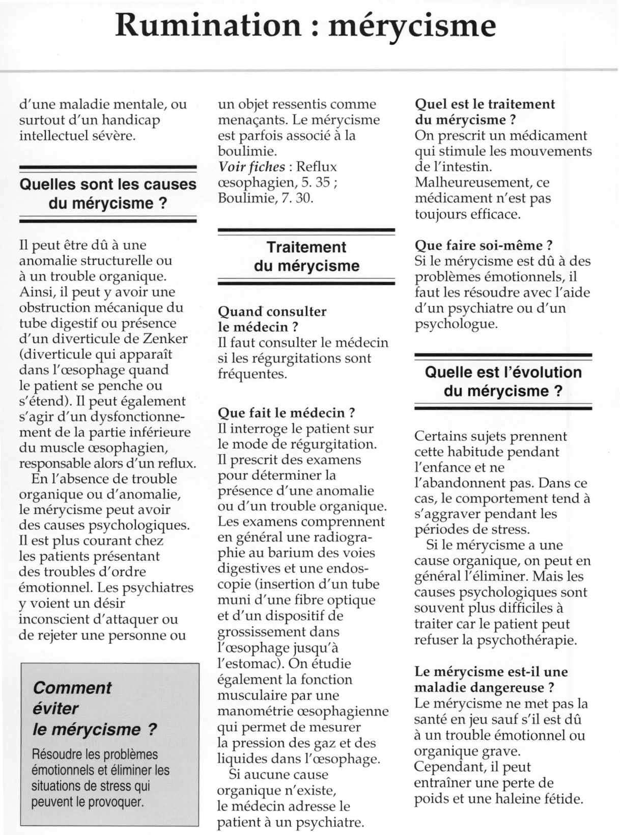 Prévisualisation du document Rumination : mérycisme.