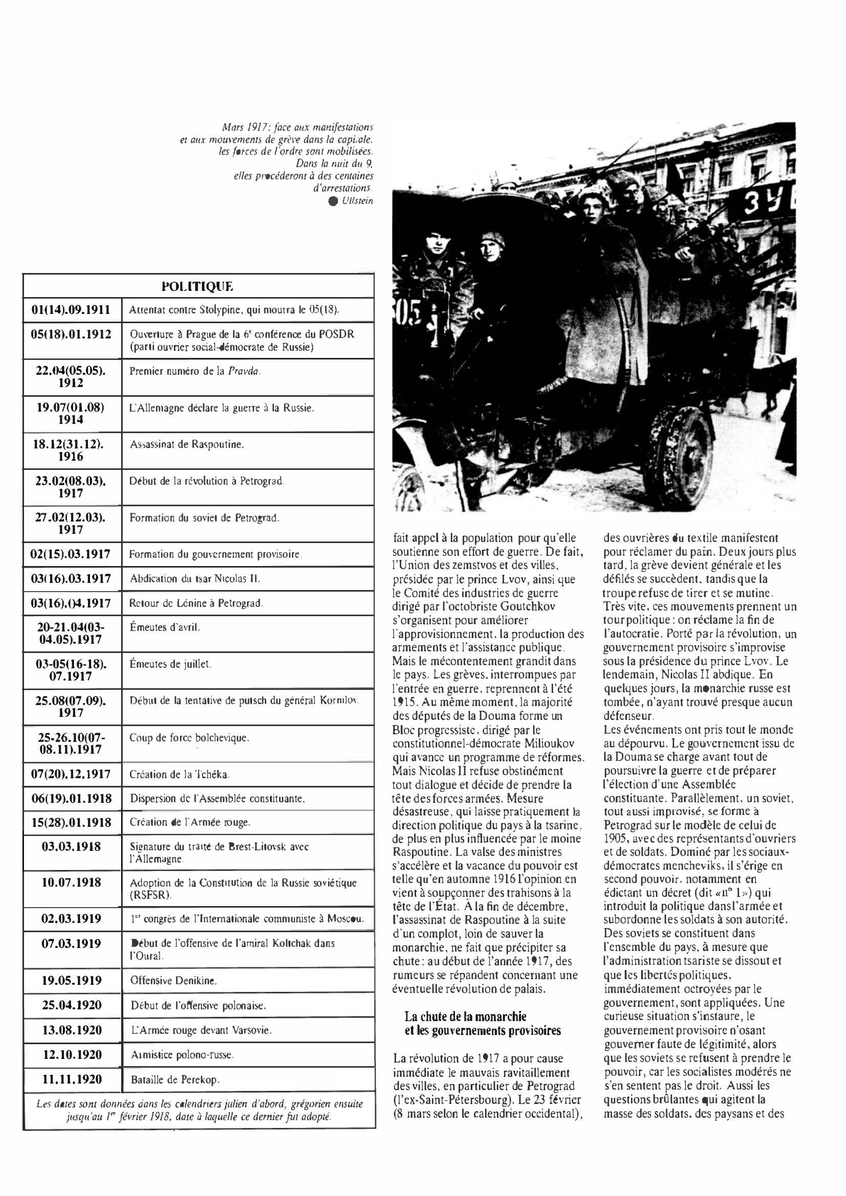 Prévisualisation du document Russie de 1910 à 1919 : Histoire